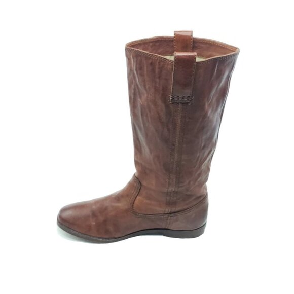 Frye Anna Women’s Mid Pull On Boots Brown Leather Size 8M - Picture 10 of 14
